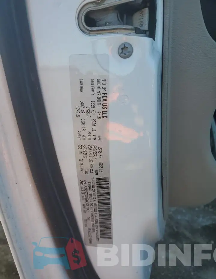 2C4RDGCGXGR344366 Photo# 13