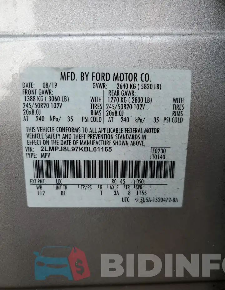 2LMPJ8L97KBL61165 Photo# 13