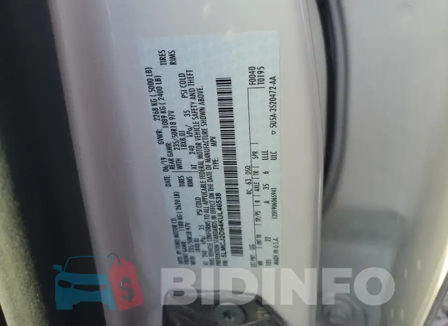 5LMCJ2D94KUL46538 Photo# 13