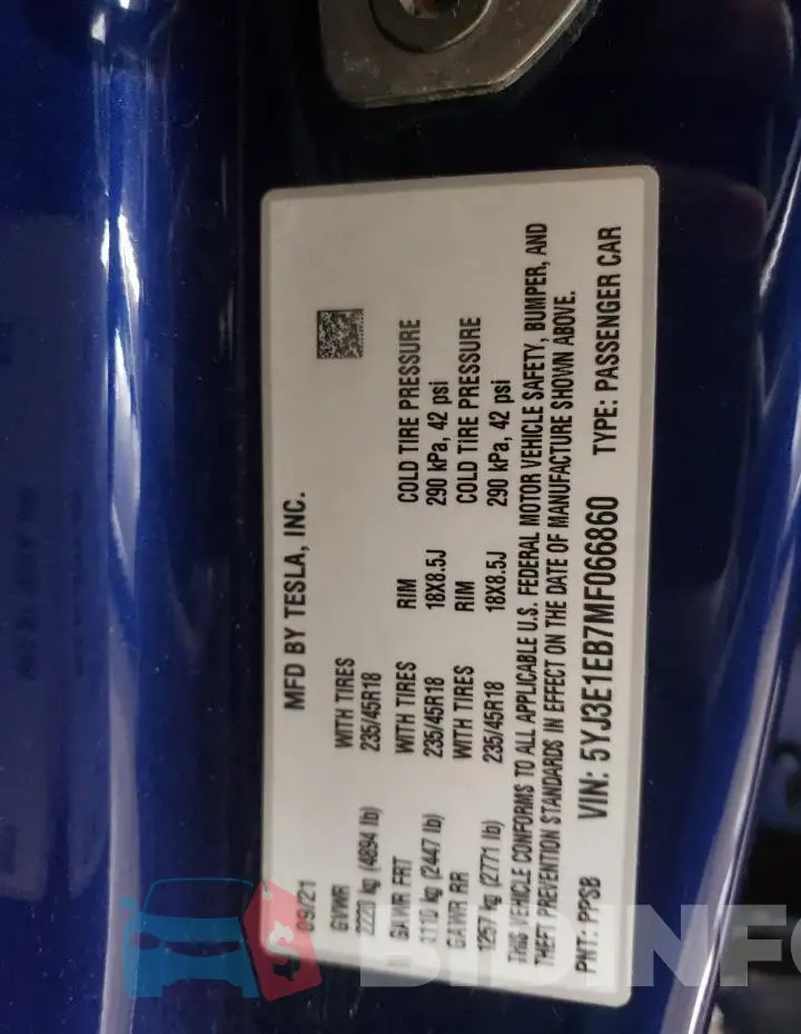 5YJ3E1EB7MF066860 Photo# 12