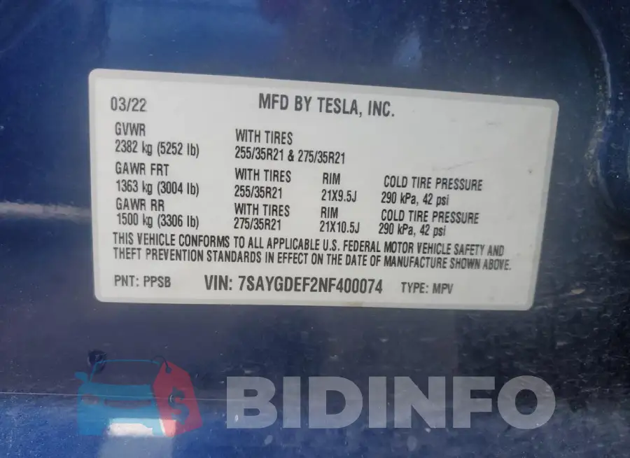 7SAYGDEF2NF400074 Photo# 12
