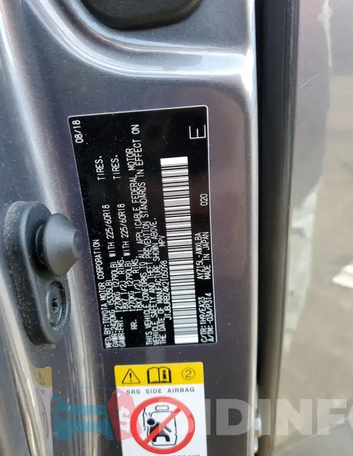 JTJBJRBZ4K2105098 Photo# 12
