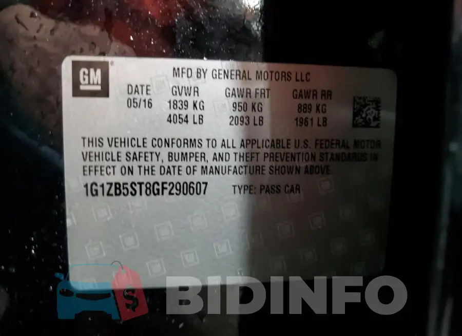 1G1ZB5ST8GF290607 Photo# 12
