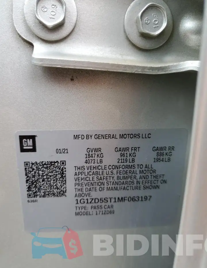 1G1ZD5ST1MF063197 Photo# 12