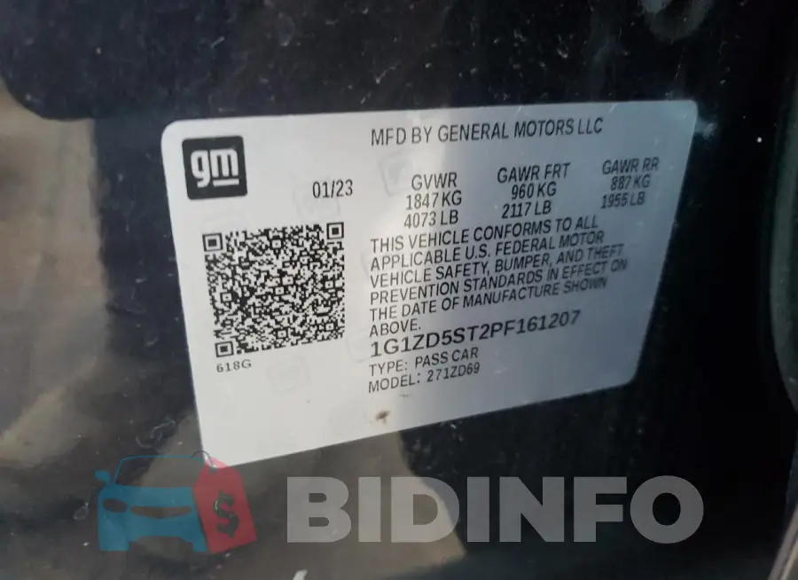 1G1ZD5ST2PF161207 Photo# 13
