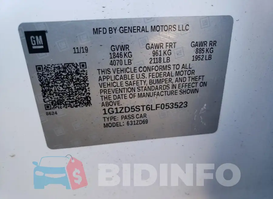 1G1ZD5ST6LF053523 Photo# 12