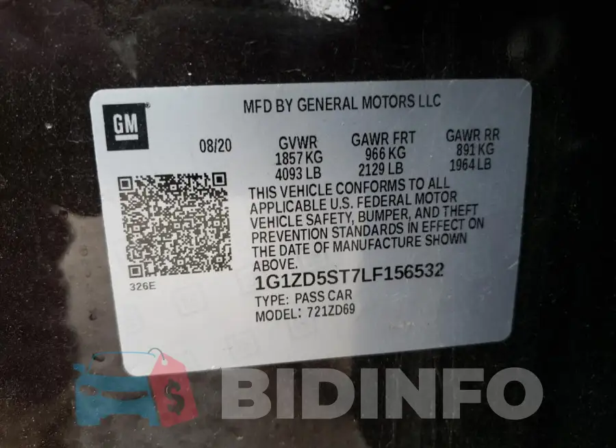 1G1ZD5ST7LF156532 Photo# 12