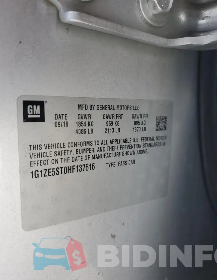 1G1ZE5ST0HF137616 Photo# 12