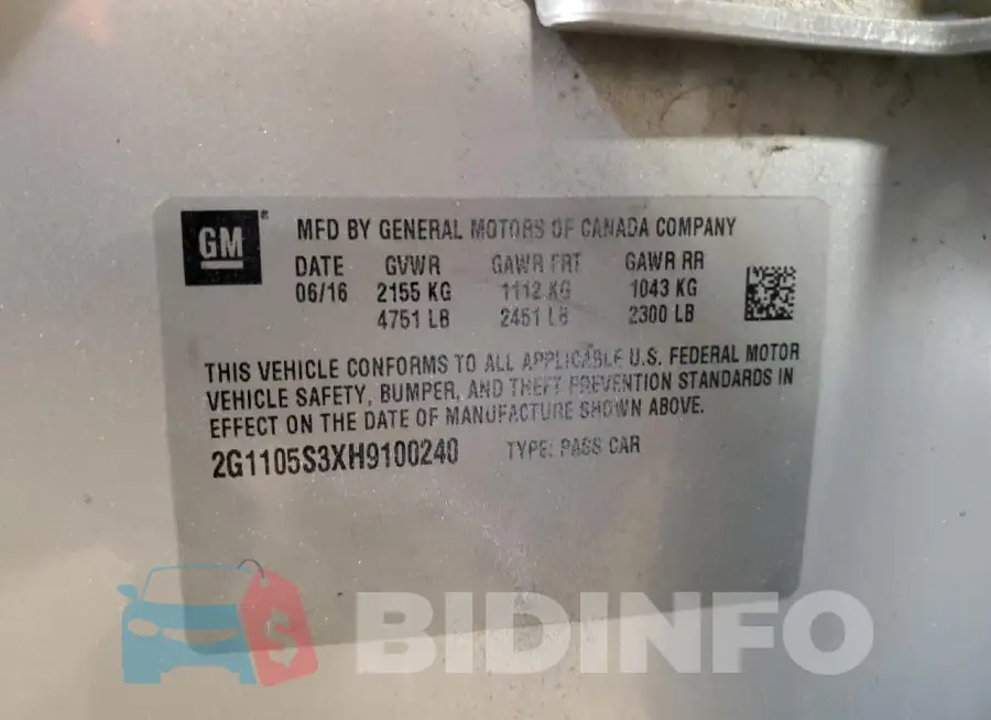 2G1105S3XH9100240 Photo# 13