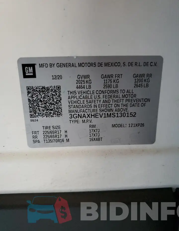 3GNAXHEV1MS130152 Photo# 12