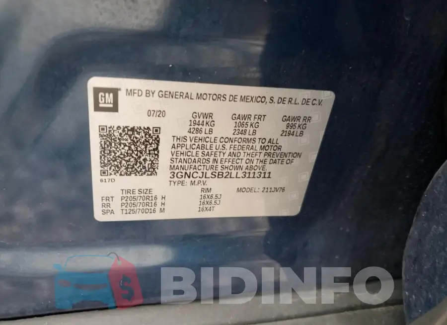 3GNCJLSB2LL311311 Photo# 13