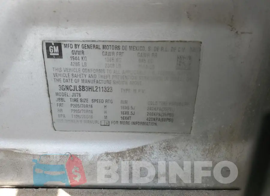 3GNCJLSB3HL211323 Photo# 13