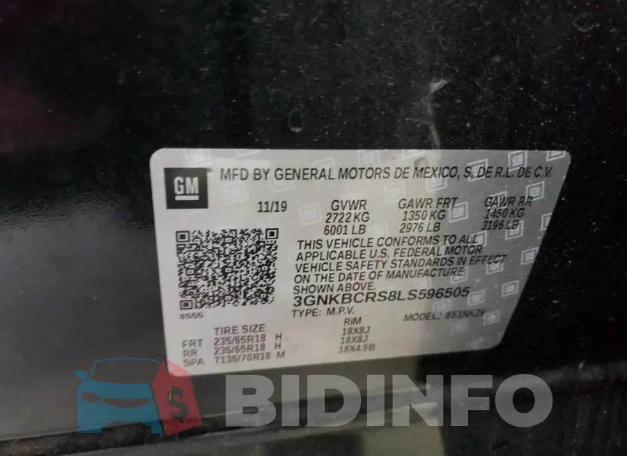 3GNKBCRS8LS596505 Photo# 13