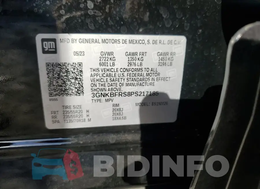 3GNKBFRS8PS217185 Photo# 13