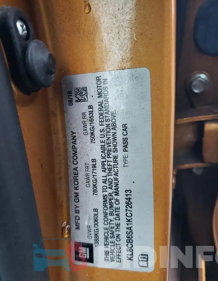KL8CB6SA1KC726413 Photo# 12