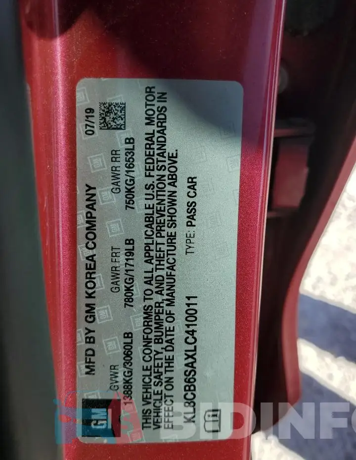 KL8CB6SAXLC410011 Photo# 13