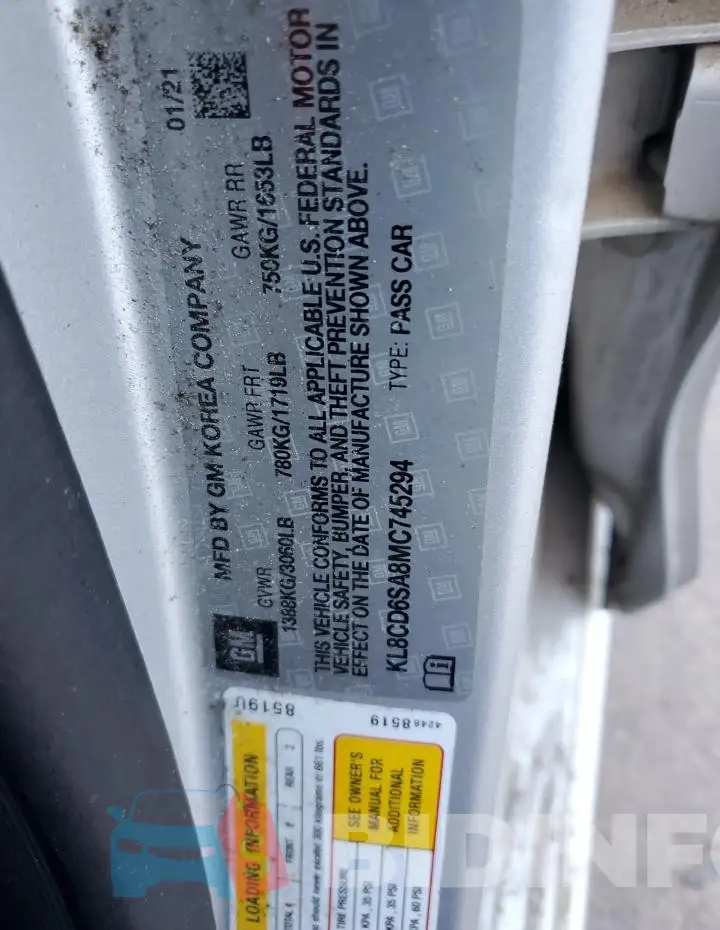 KL8CD6SA8MC745294 Photo# 13