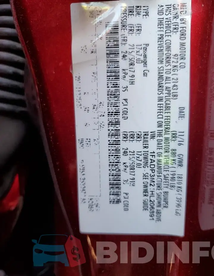 1FADP3M21HL206891 Photo# 12