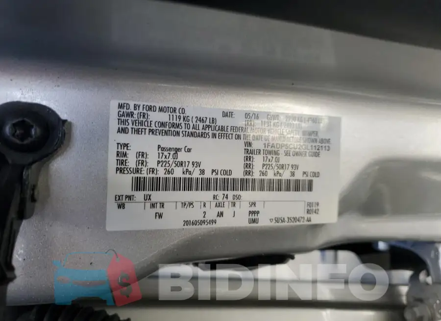 1FADP5CU2GL112113 Photo# 13