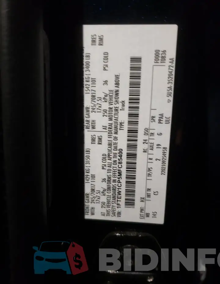 1FTEW1CP5MFC85400 Photo# 12