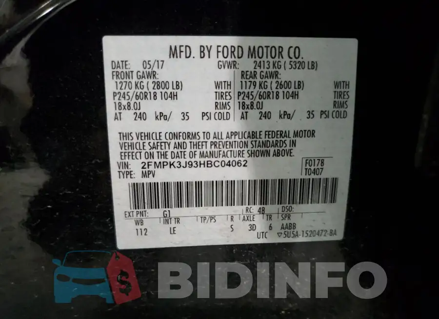 2FMPK3J93HBC04062 Photo# 13