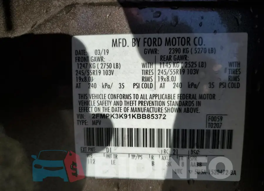 2FMPK3K91KBB85372 Photo# 13