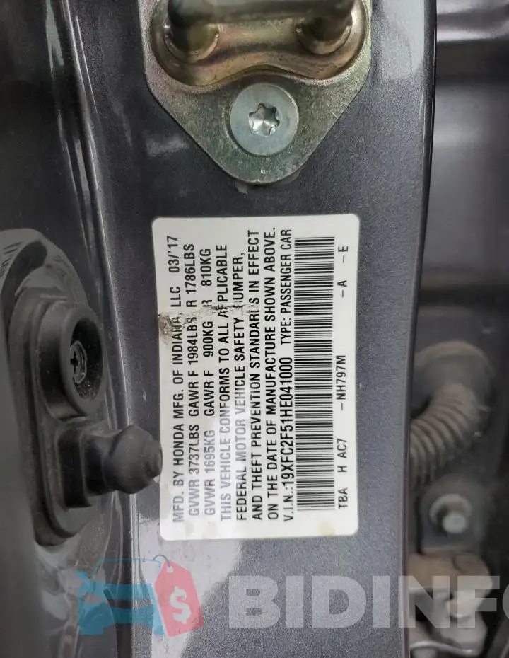 19XFC2F51HE041000 Photo# 12