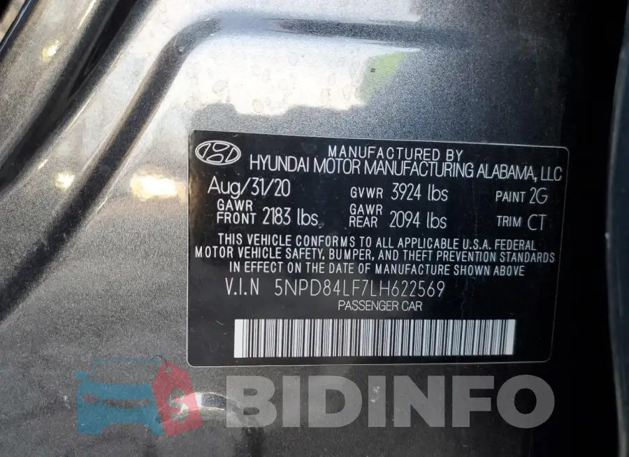 5NPD84LF7LH622569 Photo# 12