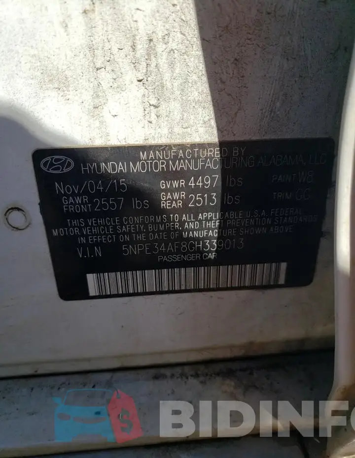 5NPE34AF8GH339013 Photo# 13