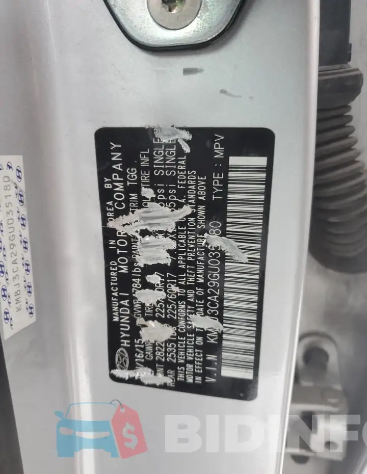 KM8J3CA29GU035180 Photo# 12