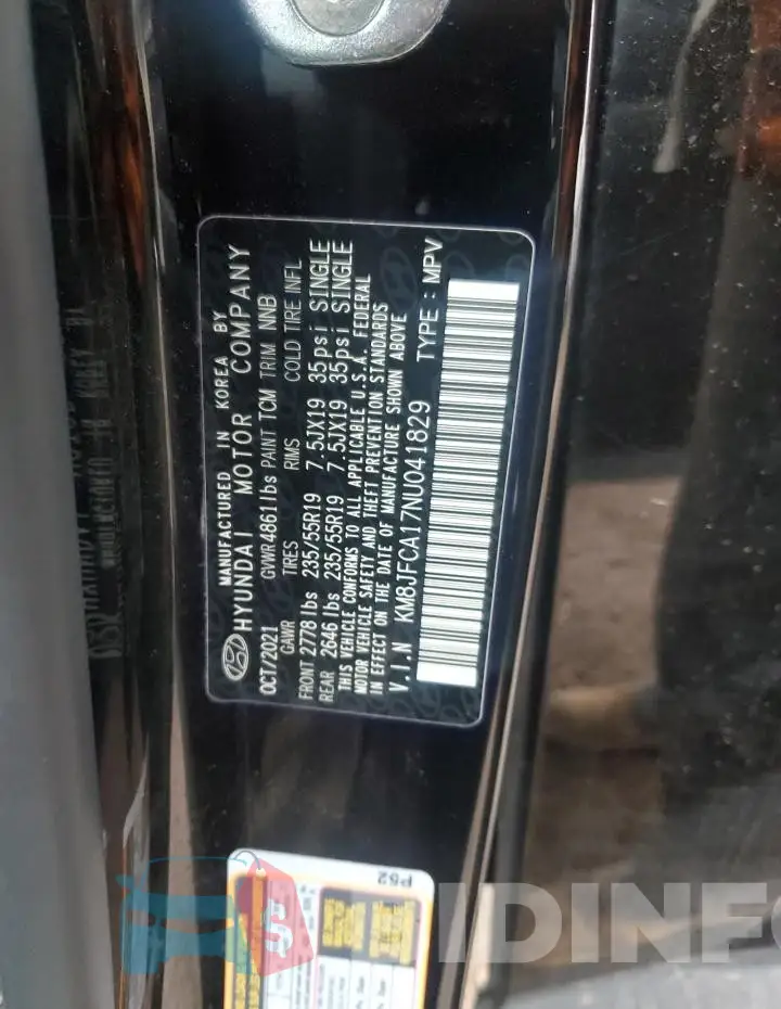 KM8JFCA17NU041829 Photo# 12