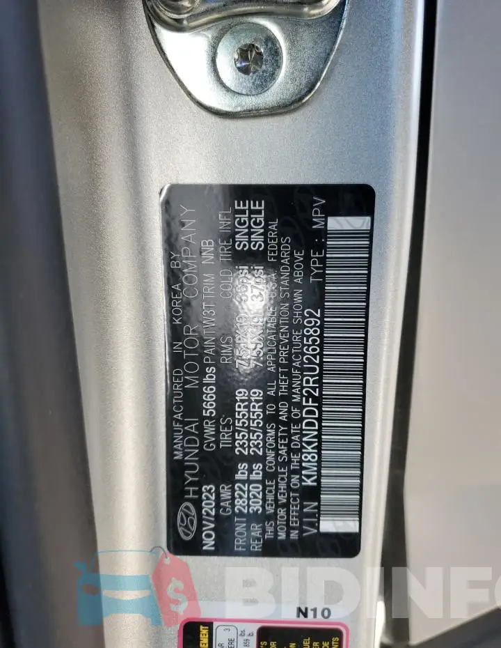 KM8KNDDF2RU265892 Photo# 13
