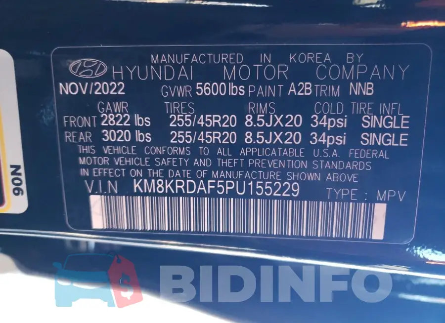 KM8KRDAF5PU155229 Photo# 12