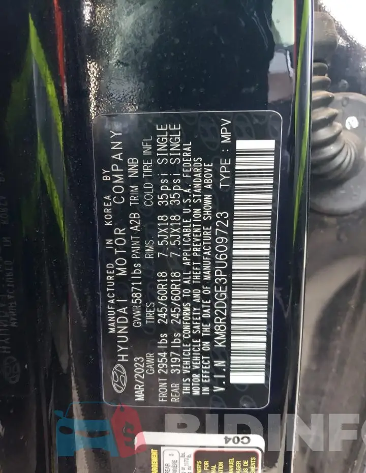 KM8R2DGE3PU609723 Photo# 13