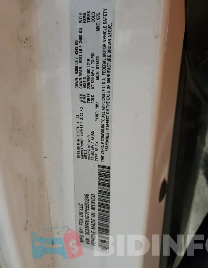 3C6MRVJG7PE537246 Photo# 14