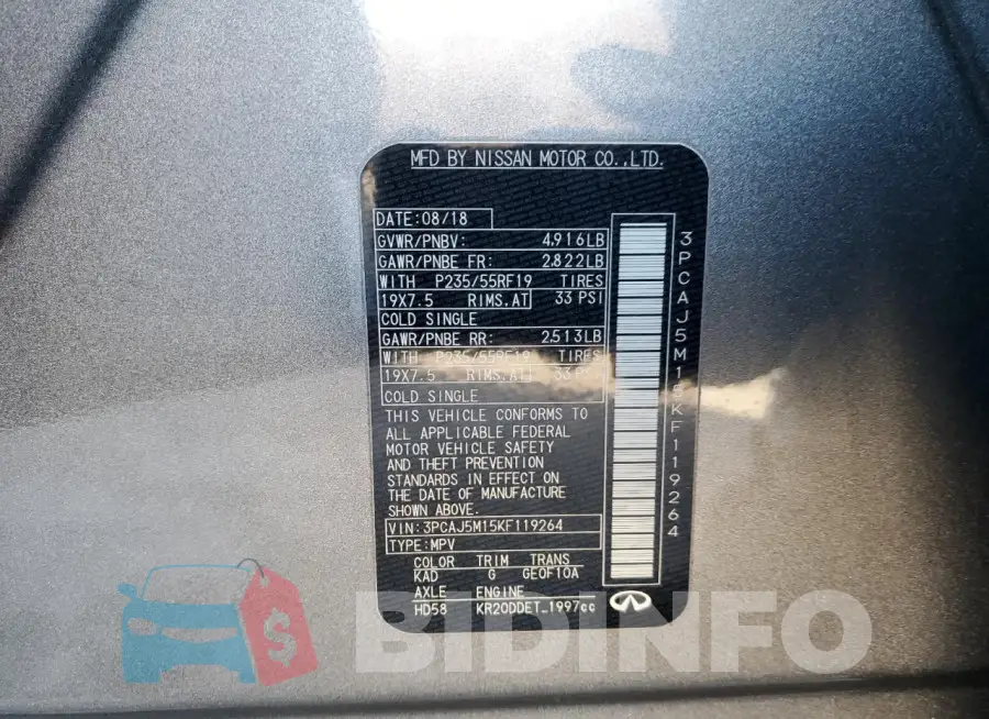 3PCAJ5M15KF119264 Photo# 13