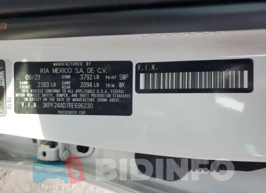 3KPF24AD7RE696230 Photo# 12