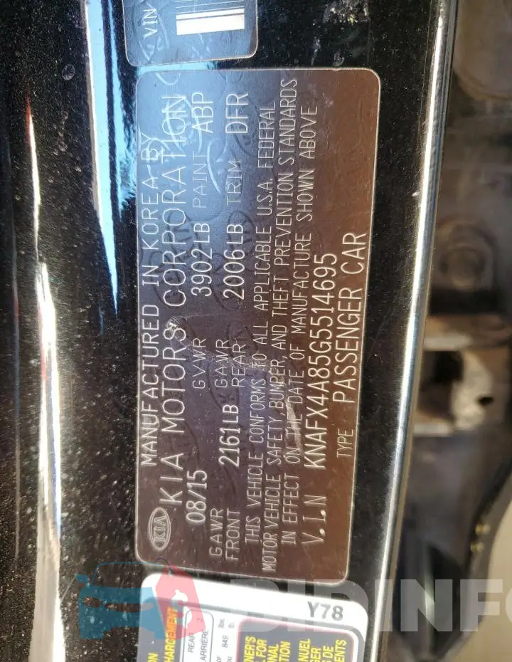 KNAFX4A85G5514695 Photo# 12