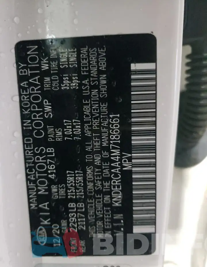 KNDERCAA4M7186661 Photo# 13