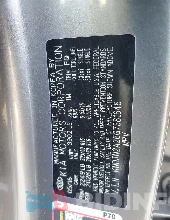 KNDJN2A26G7381646 Photo# 12