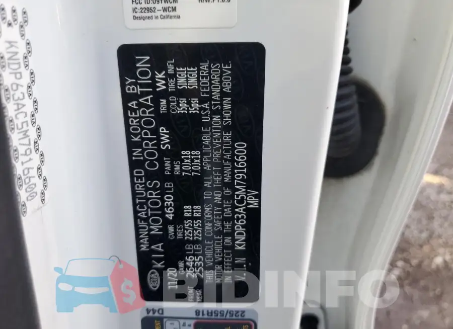 KNDP63AC5M7916600 Photo# 12