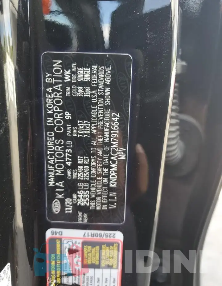 KNDPMCAC2M7916642 Photo# 13