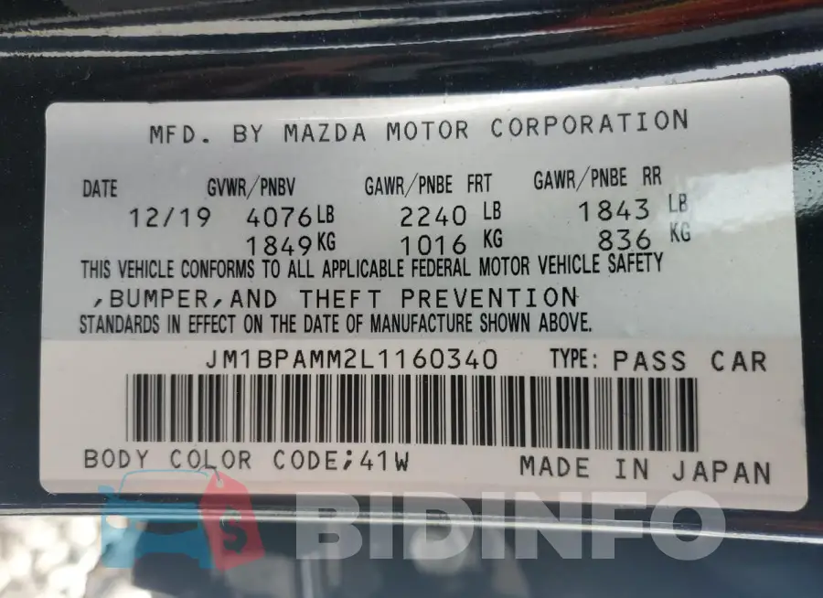 JM1BPAMM2L1160340 Photo# 13