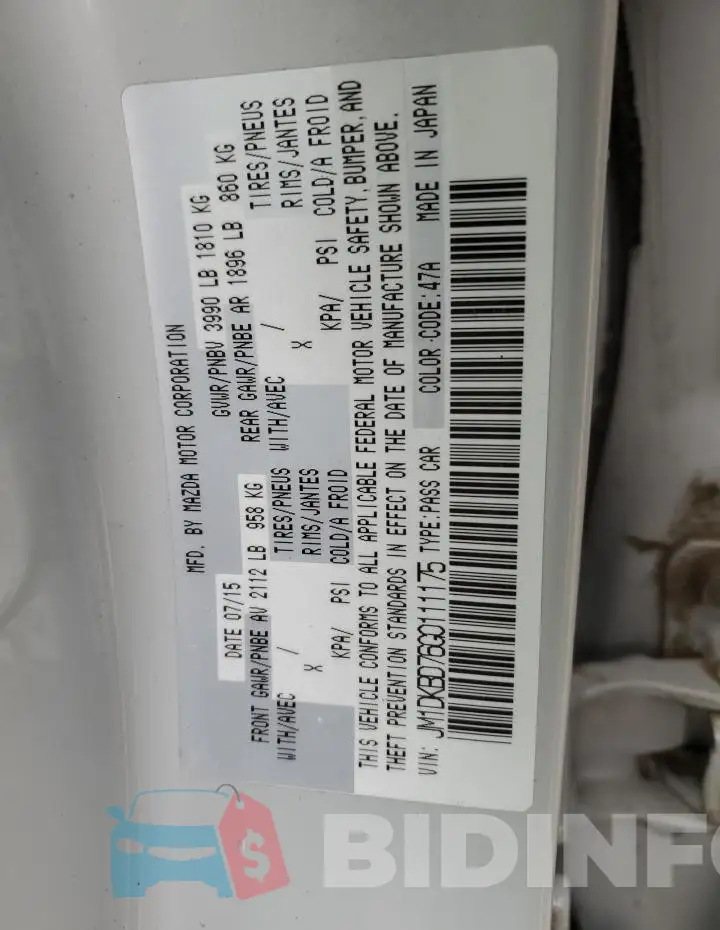 JM1DKBD76G0111175 Photo# 13