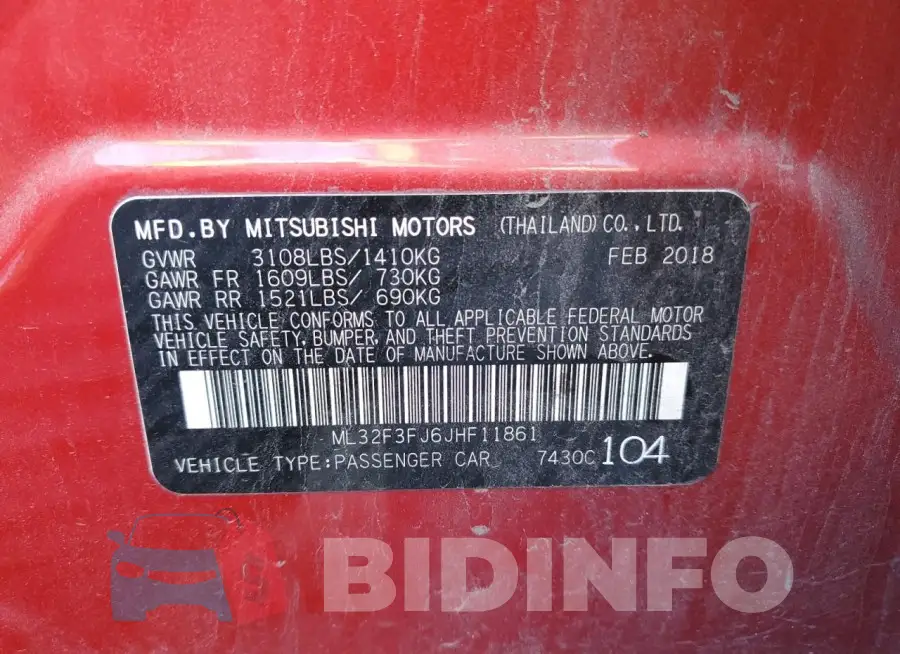 ML32F3FJ6JHF11861 Photo# 12
