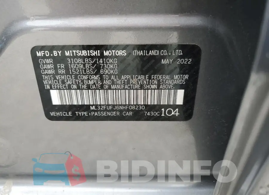 ML32FUFJ6NHF08230 Photo# 12