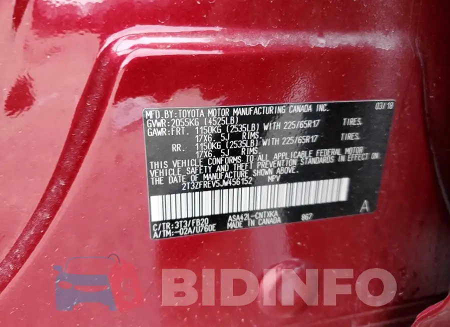 2T3ZFREV5JW456152 Photo# 13