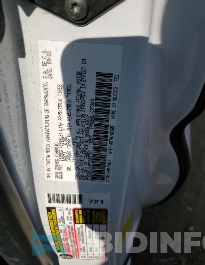 3TYRX5GN3PT089723 Photo# 12