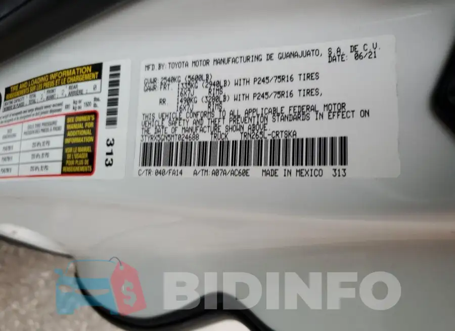 3TYRX5GN5MT024688 Photo# 12