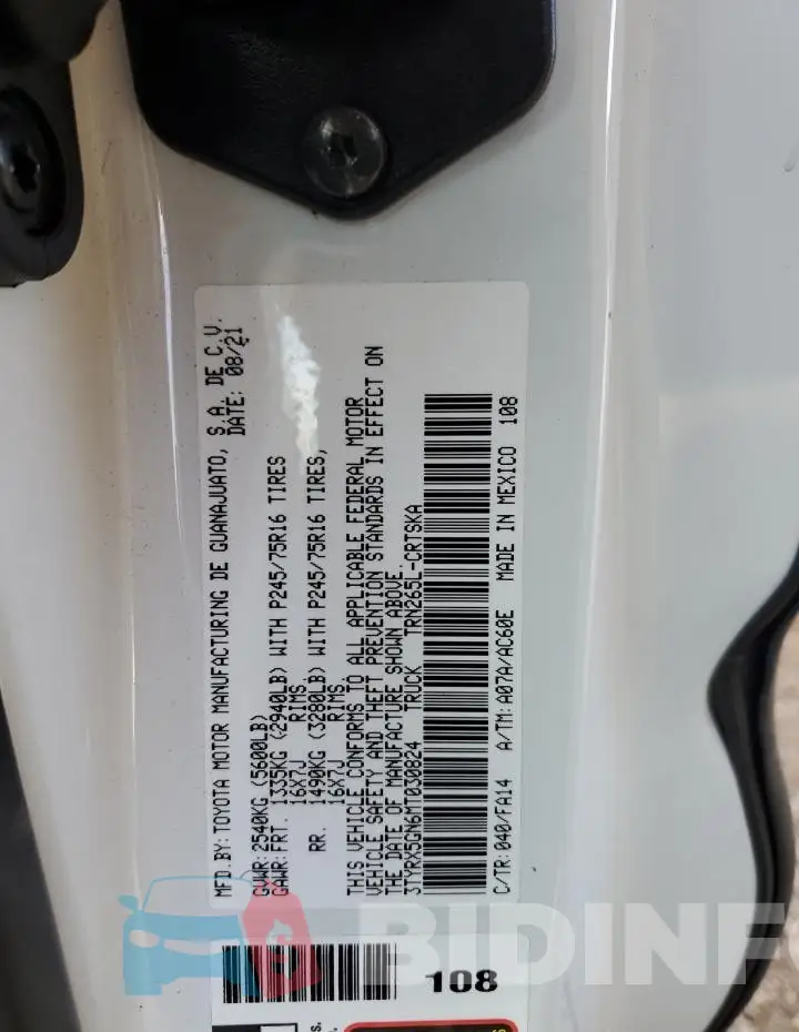 3TYRX5GN6MT030824 Photo# 13